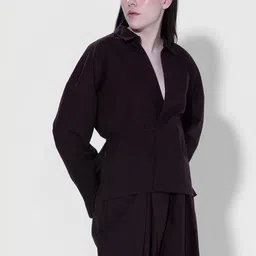 DaKauz Shirt Collar Wrap Shirt With Trousers Co-Ords image 4