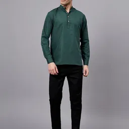 Yansh Creation Men Solid Daily Cotton Straight Kurta image 2