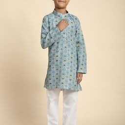 Pro-Ethic STYLE DEVELOPER Boys Printed Regular Pure Cotton Kurta with Pyjamas-picture-40