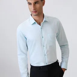Raymond Contemporary-Fit Pure Cotton Semi Cutaway Collar Formal Shirt-picture-14