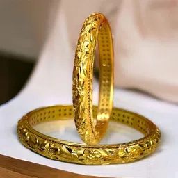 MAA sitala store Set of 2 Gold-Plated Copper image 1