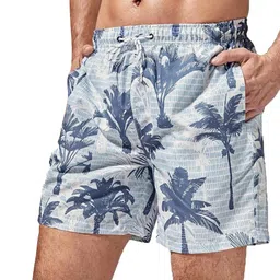 Hotfits Men Pack of 2 Cotton Low-Rise Printed Regular Fit Shorts image 4