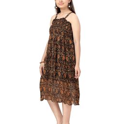 BAESD Floral Print Georgette Fit & Flare Midi Dress-picture-25