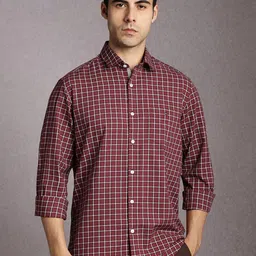 Louis Philippe Sport Checked Slim Fit Pure Cotton Casual Shirt-picture-29