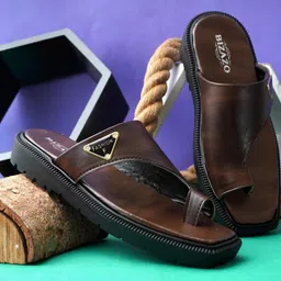 Bizazo Men Brown Flip Flops-picture-12