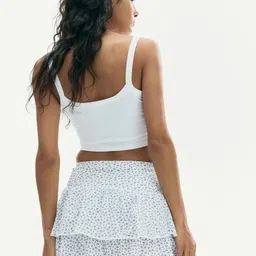 H&M Tiered Jersey Mini Skirt image 3