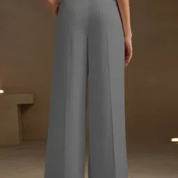 Next One Women Smart Loose Fit High-Rise Easy Wash Pleated Trousers image 4