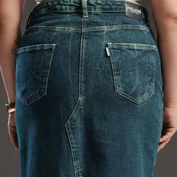 FREAKINS Pure Cotton Straight Maxi Skirt image 4