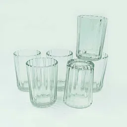 crystalglasses (Pack of 6) Glass Suitable For Drinking Water/Juice ( 175 ML Glass) Glass Set Water/Juice Glass image 4