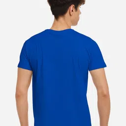 TESON Men Solid Round Neck Cotton T-shirt image 4