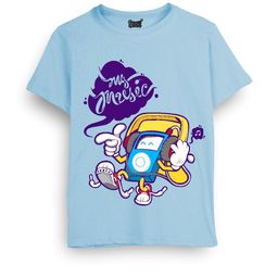 Cooldesi Kids-Unisex Blue Cotton Tshirts-picture-12