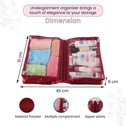 Kuber Industries Unisex Maroon Travel Kit image 4