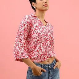 LIMEROAD Print Cotton Crop Top image 3