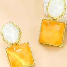 Adornity Women Orange Earrings-image-85