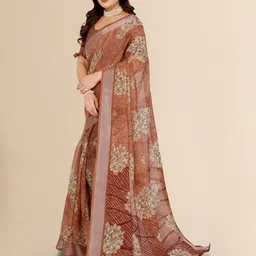 Moda Rapido Floral Printed Saree With Blouse Piece image 4