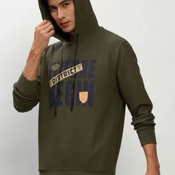 SHOWOFFFF Men Printed Hooded Sweatshirt image 3