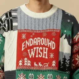 Mast & Harbour Men Fair Isle Printed Pullover image 4