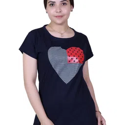 Varenyam Women Typography Applique T-shirt-picture-18