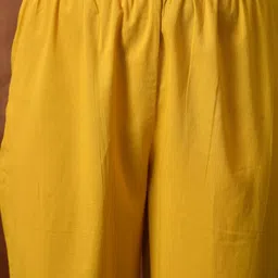 TRUVON FASHIONS Floral Embroidered Panelled Thread Work Pure Cotton A-Line Kurta Set image 3