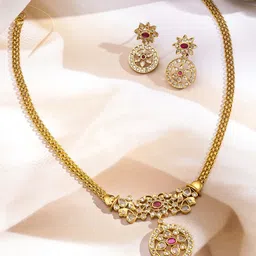 Rubans Women 22k Gold-Plated Cubic Zirconia stone-studded Jewellery Set-picture-33