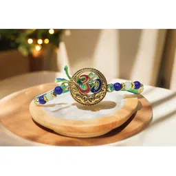 MEIRA JEWELLERY Set Of 3 Rakhi Greeting Card & Roli Chawal image 3