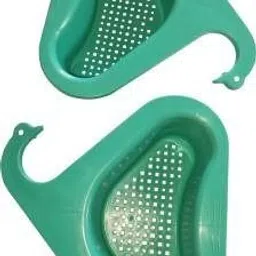 hurrio Drain Stainer Strainer (Green Plastic Fruit & Vegetable Basket image 4