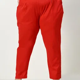 DEEPRA CREATION Women Relaxed Pleated Trousers-image-7