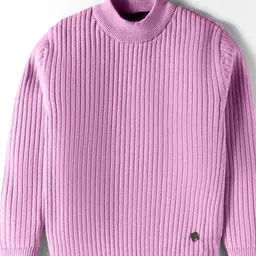 RVK Girls Ribbed Mock Neck Long Sleeve Pullover-picture-17