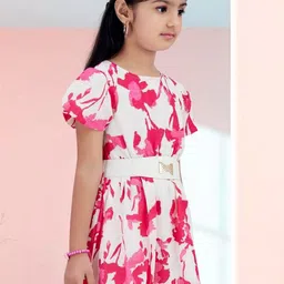 Lei-Chie Floral Embroidered Linen A-Line Dress image 4