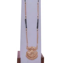 Ramdev Art Fashion Jwellery Gold-Plated Beaded Long Mangalsutra image 2