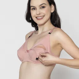 Mine4Nine Women Pack of 3 Full Coverage Non-Wired and Non Padded Maternity Bra image 4