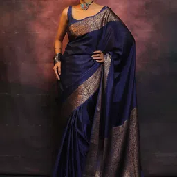 Aldwych Ethnic Motifs Zari Woven Banarasi Saree-picture-40