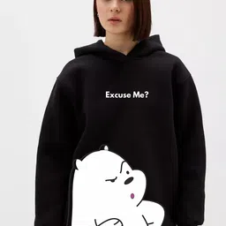 RAYACLOSET Women Printed Hooded Sweatshirt-picture-25