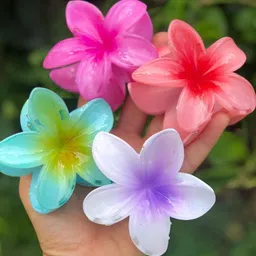 Elecsera Pack of 4 Floral Shaped Claw Clip-image-20