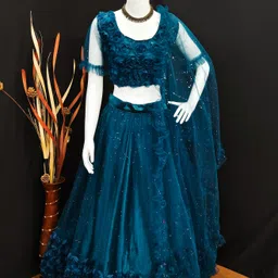 Embroidered Semi Stitched Lehenga Choli-image-0