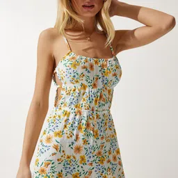 Happiness istanbul Printed Shoulder Straps Basic Jumpsuit image 2