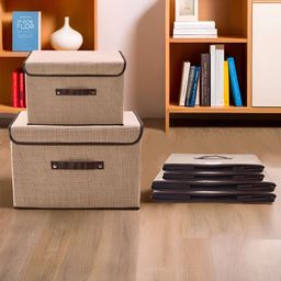 RUBOXA Brown 6 Pieces Foldable Drawer Organiser-picture-47