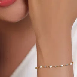 CANDERE A KALYAN JEWELLERS COMPANY Women 14Kt Gold Diamond Studded Bracelet - 1.48 g-picture-48