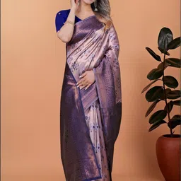 Mameraa Ethnic Motifs Printed Zari Saree image 2