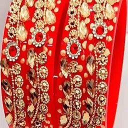 NASEEM BANGLES Red Plastic Bangles-picture-25