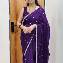 Being Naari Polka Dots Embroidered Saree image 2