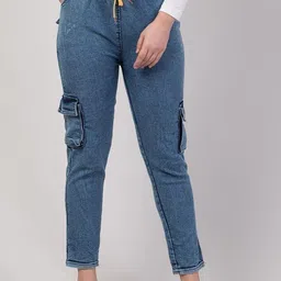 NEUNK Women Comfort Slim Fit Mid-Rise Light Fade Stretchable Cotton Jeans-picture-17