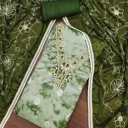 NEGRONI Floral Embroidered Beads & Stones Organza Unstitched Dress Material-image-97