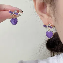 Krelin Gold-Plated Pearls Heart Shaped Drop Earrings image 4