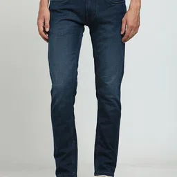 Turtle Men Narrow Tapered Fit Light Fade Stretchable Jeans-image-83