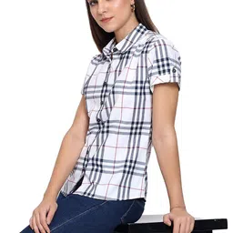 High Skyzz Checked Cotton Shirt Style Top image 5