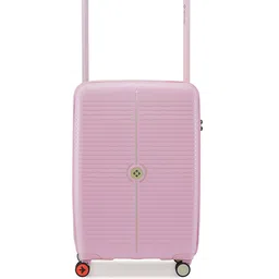 Nasher Miles Unisex Dubai Polypropylene Medium Pink Cream Trolley Bag - 24 Inch (65 cm)-image-45