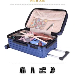 FUR JADEN Set Of 3 The Carbon Trunk Textured Hard-Sided Trolley Bag image 2