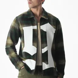 Jack & Jones Men Relaxed Fit Checked Spread Collar Pure Cotton Casual Shirt image 3