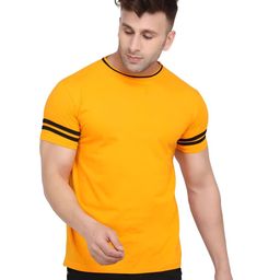BEYOU FASHION Men Striped Round Neck Cotton Slim Fit T-shirt-picture-33